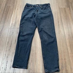 Levi's wedgie straight leg black washed out color